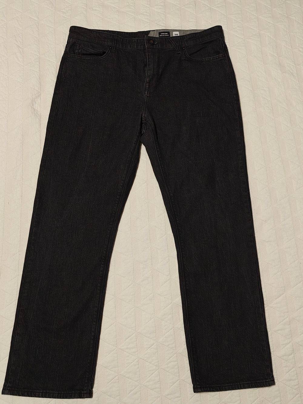 Volcom Kinkade Regular Straight Black Jeans - Men’s 38